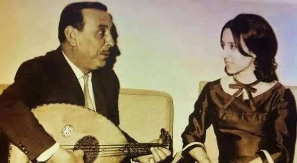 صورة تجمع جارة القمر فيروز مع الملحن الكبير فيلمون وهبي